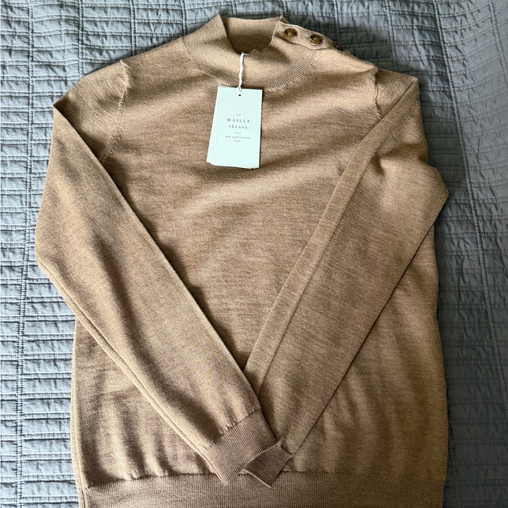 Sezane mock-neck sweater